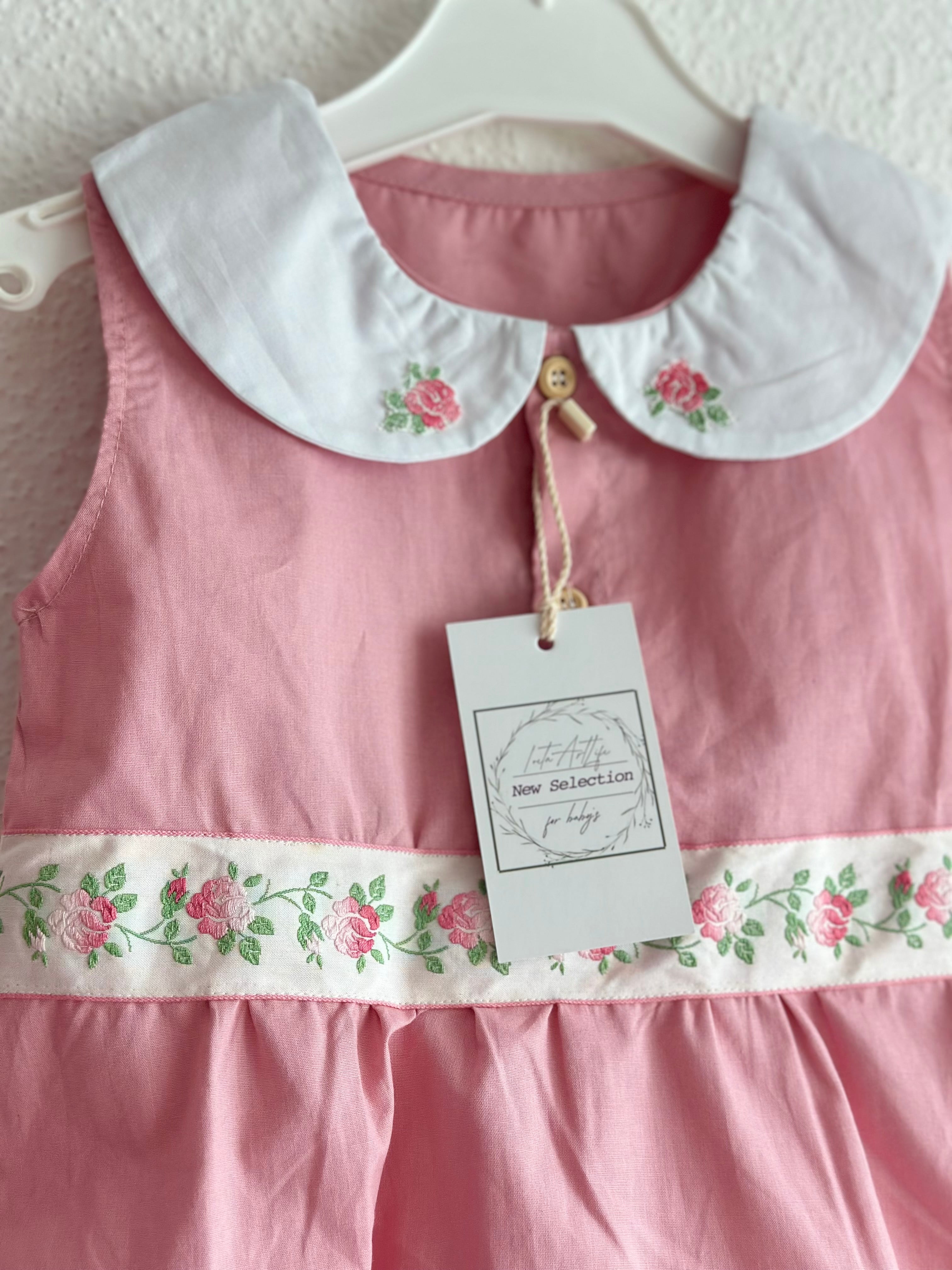 Barboteuse Vintage Rose Hand made