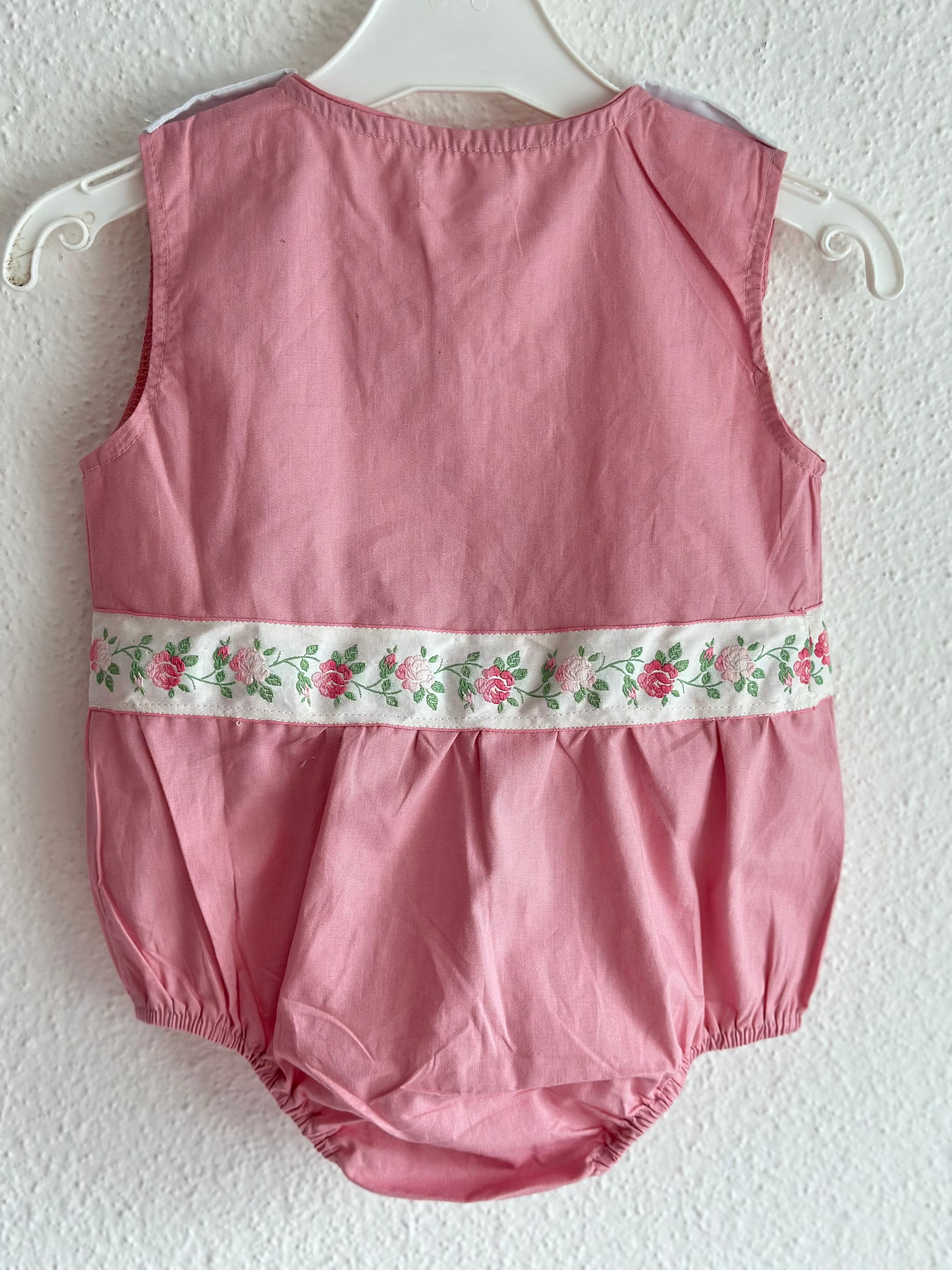 Barboteuse Vintage Rose Hand made